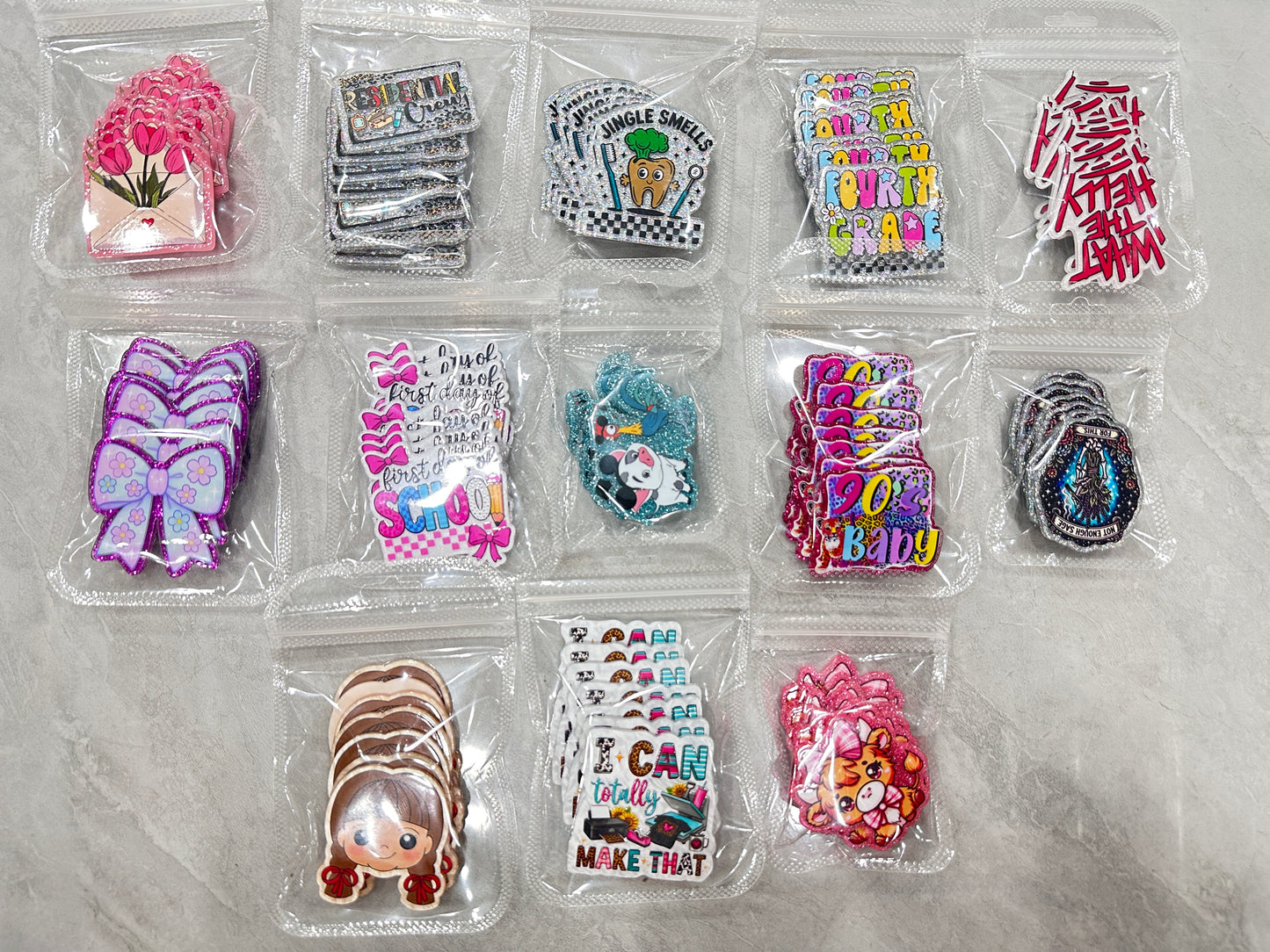 Mu Mu-Acrylics  $3/bag-7pcs